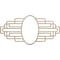 Ekena Millwork Elizabeth Wood Fretwork Pierced Medallion, 30"W x 15"H x 8 1/4"IW x 14 1/4"IH x 1/4"T, Red Oak CMWP30X15X0250EBRO - alternate 1